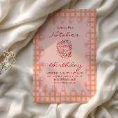 Invitation 40e coquette dessinée à la main Frame Wavy Anniver