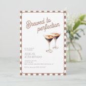 Invitation 40e Espresso Martini brassée fête d'anniversaire B (Debout devant)