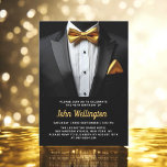 Invitation 40e événement d'anniversaire Black and Gold Tuxedo<br><div class="desc">Célébrez dans le style avec cette Invitation d'anniversaire Black and Gold Tuxedo, exubérant élégance et sophistication. L'élégant arrière - plan noir et les touches dorées chatoyantes donnent le ton d'une affaire luxueuse, parfaite pour une célébration d'étape. Avec son design raffiné d'inspiration tuxedo, cette invitation capte l'essence d'une soirée classe remplie...</div>