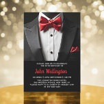 Invitation 40e événement d'anniversaire Black and Red Tuxedo<br><div class="desc">Célébrez dans le style avec cette Invitation d'anniversaire Black and Red Tuxedo, exubérant élégance et sophistication. L'élégant arrière - plan noir et les accents donnent le ton à une affaire luxueuse, parfaite pour une célébration marquante. Avec son design raffiné d'inspiration tuxedo, cette invitation capte l'essence d'une soirée classe remplie de...</div>