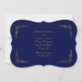 Invitation 40e, fête d'anniversaire 40e, grand Gatsby, Marine (Dos)