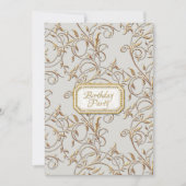 Invitation 40e fête d'anniversaire Glam Old Hollywood Regency (Devant)