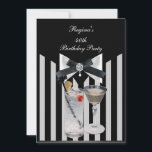Invitation 40e fête d'anniversaire Noir Bande blanche Bande c<br><div class="desc">40e fête d'anniversaire Noir Bande blanche Bow cravate Boissons Invitation Toutes les occasions Imprimer Bow cravate fête d'anniversaire invitations fiançailles mariage</div>
