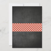 Invitation 40e fête d'anniversaire Rouge En vichy Burlap Invi (Dos)