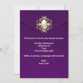 Invitation 40e fête d'anniversaire Royal Dark Plum Velvet Pea (Dos)