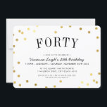 Invitation 40E FÊTE D'ANNIVERSAIRE taches élégantes de confet<br><div class="desc">par kat massard >>> www.simplysweetPAPERIE.com <<< Un design d'invitation branché pour une FÊTE D'ANNIVERSAIRE SURPRISE pour tout âge CONSEIL :: 1. Pour modifier/déplacer des graphiques et des polices et ajouter du texte - cliquez sur le bouton "customiser". - - - - - - - - - - - - -...</div>