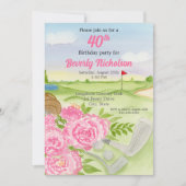 Invitation 40e Golf Anniversaire De Fête Péréonies Sur Golf P (Devant)