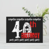 Invitation 40e Modèle d'invitation à la fête d'anniversaire S (Debout devant)