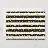 Invitation 40e Parties scintillant Black White et Gold modern (Dos)