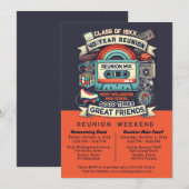 Invitation 40e Réunion Rétro 80s Pop Culture Classe de [Année (Devant / Derrière)