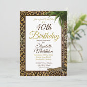 Invitation 40ème anniversaire Empreinte de léopard de Palm Wi (Debout devant)