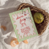 Invitation 40ème Main Tirages colorés Quarante Anniversaire