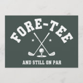 Invitation 40th Birthday Golf 40th Birthday Gift Golfing  (Devant)