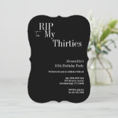 Invitation 40th Birthday RIP 30s Black and White Party (Debout devant)