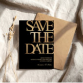 Invitation 40th Birthday Save the Date Black & Gold