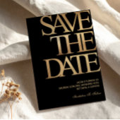 Invitation 40th Birthday Save the Date Black & Gold