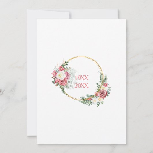 Invitation 40th Wedding Ruby Roses Anniversary (Dos)