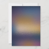 Invitation 41e anniversaire moderne violet foncé et or (Dos)