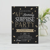 Invitation 41e Parties scintillant Confetti Surprise Party In (Debout devant)