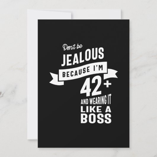 Invitation 42 ans - Cadeau drôle pour 42e anniversaire (Devant)