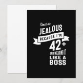 Invitation 42 Ans - Cadeau drôle pour 42ème anniversaire (Devant / Derrière)