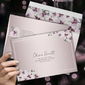 Invitation 42e Anniversaire Élégante Orchidée Alors Et Mainte