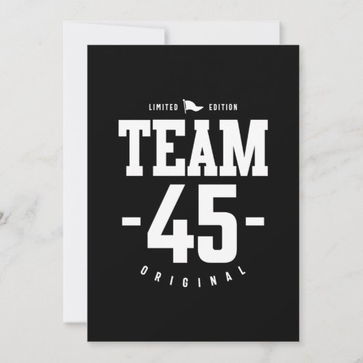 Invitation 45 ans - Cadeau d'anniversaire drôle pour 45 ans (Devant)