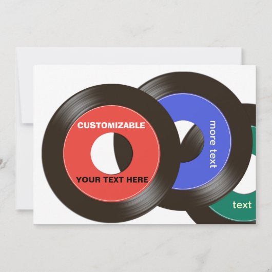 Invitation 45 disques personnalisables (Devant)