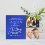 Invitation 45e 65e Anniversaire Cœurs DES ANNÉES POUR TOUJOUR (Debout devant)