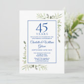 Invitation 45e 65e Anniversaire de Mariage Aquarelle Verdure (Debout devant)