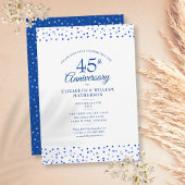Invitation 45e 65e Anniversaire Saphir Cœurs Amour