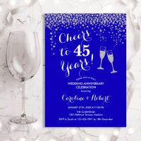 45e Anniversaire - À la santé de 45 Ans Bleu Argen