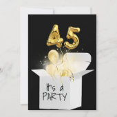 Invitation 45e Anniversaire Ballons d'Or En Boîte Blanche (Devant)