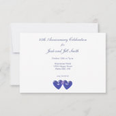 Invitation 45e Anniversaire Cœurs de Saphir (Dos)