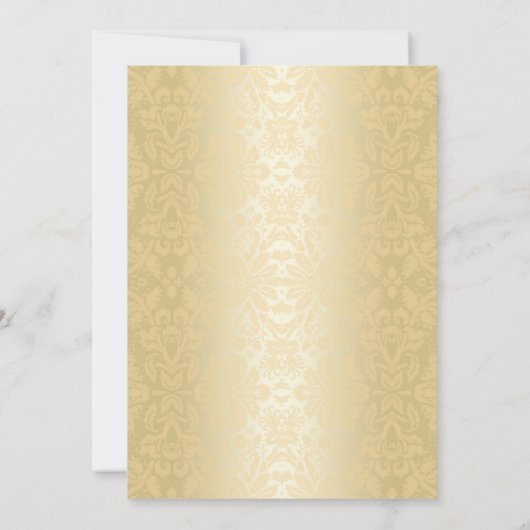 Invitation 45e anniversaire de mariage - Damassé or (Dos)