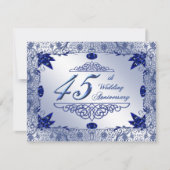 Invitation 45e anniversaire de mariage Saphir 4,25 (Devant)