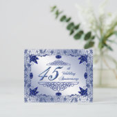 Invitation 45e anniversaire de mariage Saphir 4,25 (Debout devant)