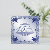 Invitation 45e anniversaire de mariage Saphir 5,25 (Debout devant)