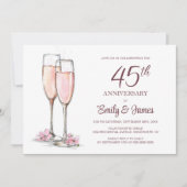 Invitation 45e anniversaire du Mariage Champagne (Devant)