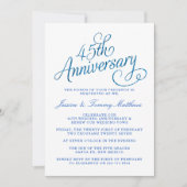 Invitation 45e anniversaire du Mariage Sapphire (Devant)