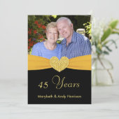 Invitation 45e Anniversaire - Faux Pocket - Cartons d'invitat (Debout devant)