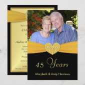 Invitation 45e Anniversaire - Faux Pocket - Cartons d'invitat (Devant / Derrière)