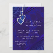 Invitation 45ème / 65ème Sapphire Mariage Anniversaire Concep (Devant)