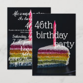 Invitation 46e anniversaire (Devant / Derrière)