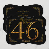 Invitation 46e anniversaire 46e anniversaire, grand Gatsby, n (Devant / Derrière)