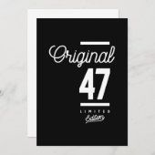 Invitation 47 Ans - 47e Anniversaire Drôle cadeau (Devant / Derrière)