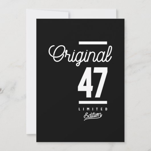 Invitation 47 Ans - Cadeau drôle pour 47e anniversaire (Devant)
