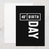 Invitation 48 Ans - Cadeau d'anniversaire drôle pour les 48 a (Devant / Derrière)