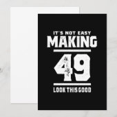 Invitation 49 Ans - Cadeau drôle pour 49e anniversaire (Devant / Derrière)