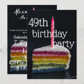 Invitation 49e anniversaire (Devant / Derrière)